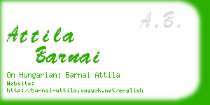 attila barnai business card